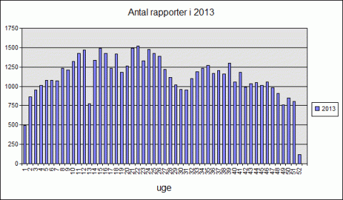 Antal tilstandsrapporter 2013