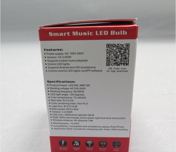 Multifunktions Bluetooth LED pære/højttaler