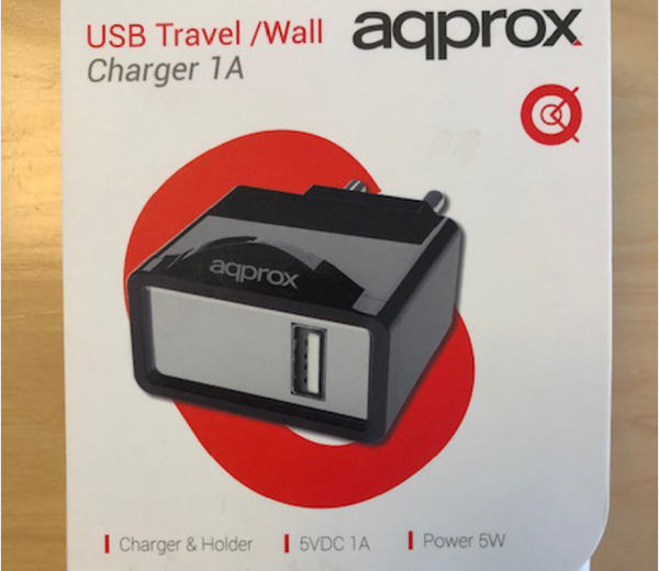 aqprox, appUSBWALL1, USB oplader