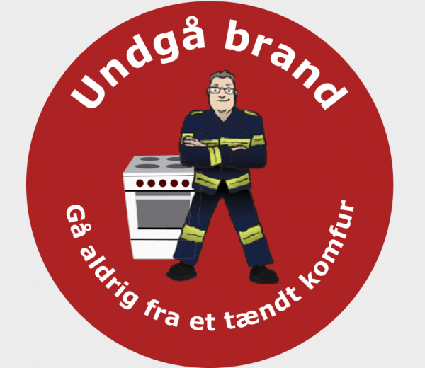 Billede af klistermærket "undgå komfurbrand"