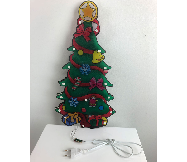 Juletræ med med LED-lys 