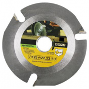 Carbide Original Speed Cutter 125 mm 3 Teeth Wood Circular Saw Blade for Angle Grinder Cutting Disc for Wood Carving Cutting and Shaping with 3 Teeth 22.23 mm 